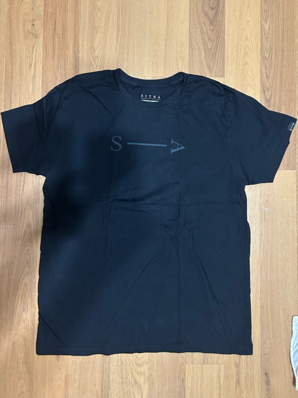 Sitka Gear Logo T-Shirt Mens Large Black Short Sleeve Hunting Outdoor Tee